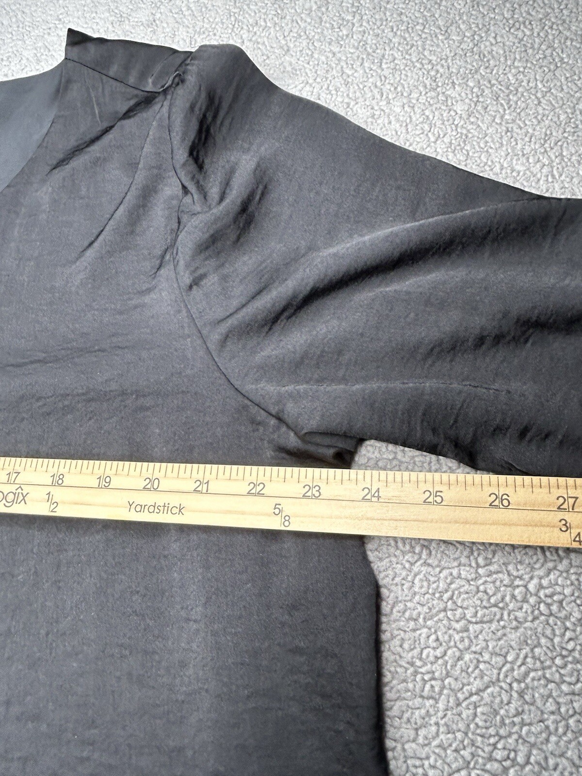 Chicos 3 Top Extra Large Black Split Back Layered… - image 7