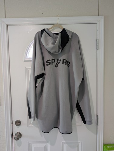 Nike San Antonio Spurs Showtime ThermaFlex Hoodie Mens Sz 4XL Gray NBA SEE Descr - Picture 2 of 8