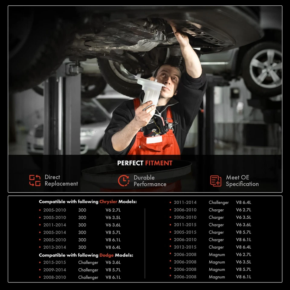 Filtro de bomba de combustible con unidad de envío para Chrysler 300 Dodge Challenger Charger 05-14 Foto 2 de 4