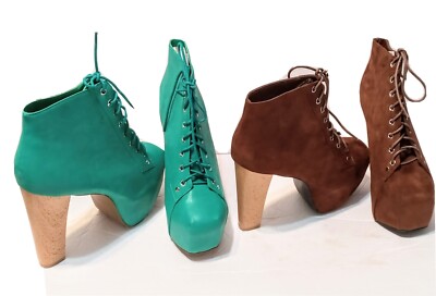 Chunky Heel Ankle Boots Platform Shoes Booties Wood Makemechic 10 Make Me Chic