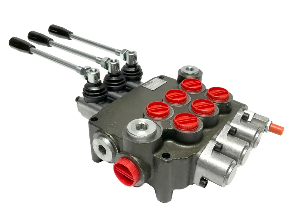 3 Spool Hydraulic Directional Control Valve Open Center 21 GPM 3600 PSI NEW! - Image 3 of 4