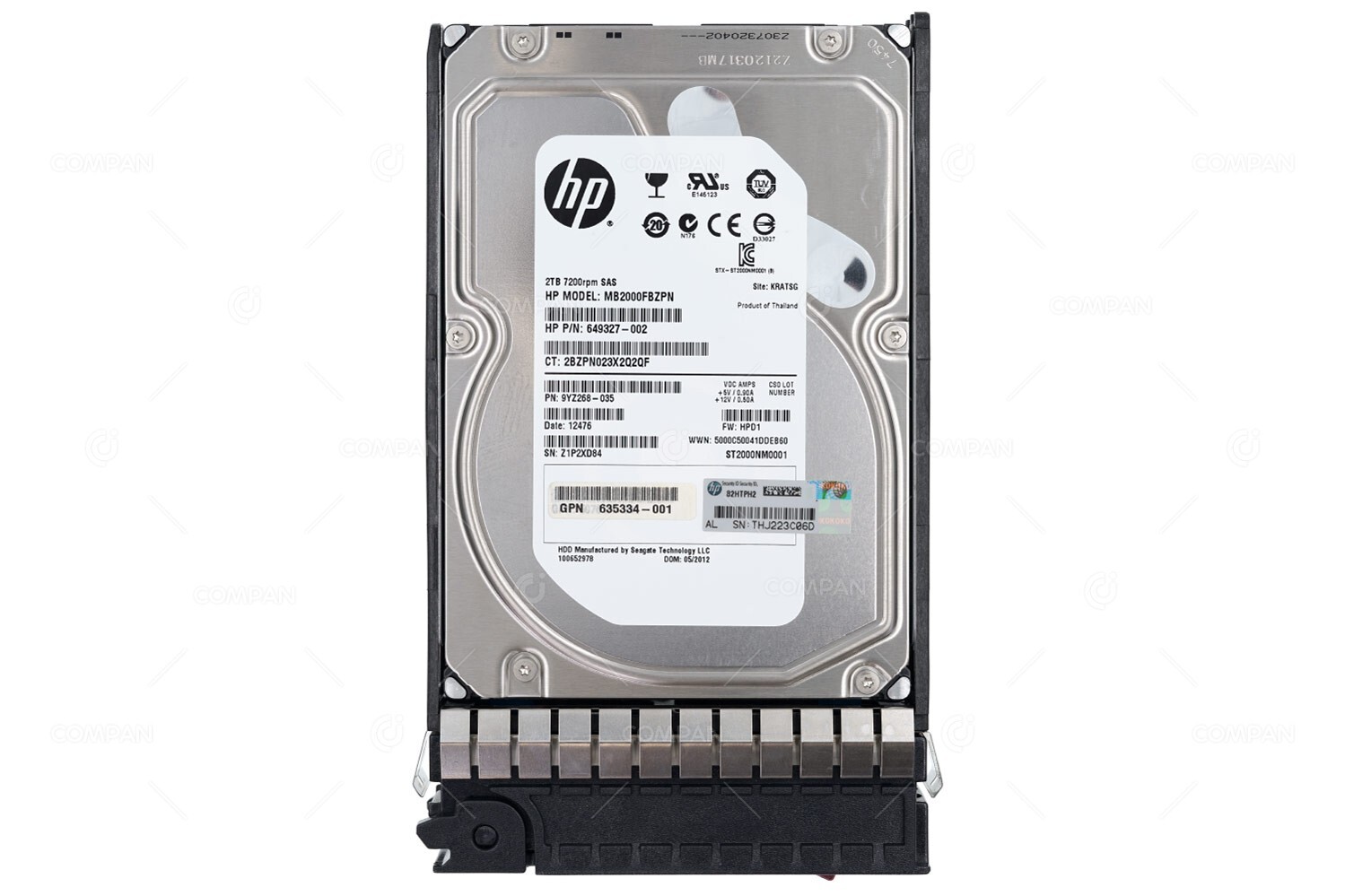602119-001 HP HARD DRIVE 2TB 7.2K 6G DP EVA 3.5 LFF SAS MDL 635334 
