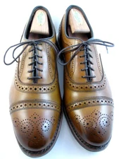 Allen Edmonds "Strand" Men's Cap-Toe Oxfords 8.5 D Walnut  Made in USA (955)