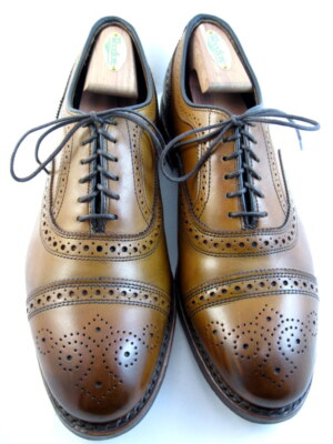 Allen Edmonds ''Strand'' Men's Cap-Toe Oxfords 8.5 D Walnut  Made in USA (955)