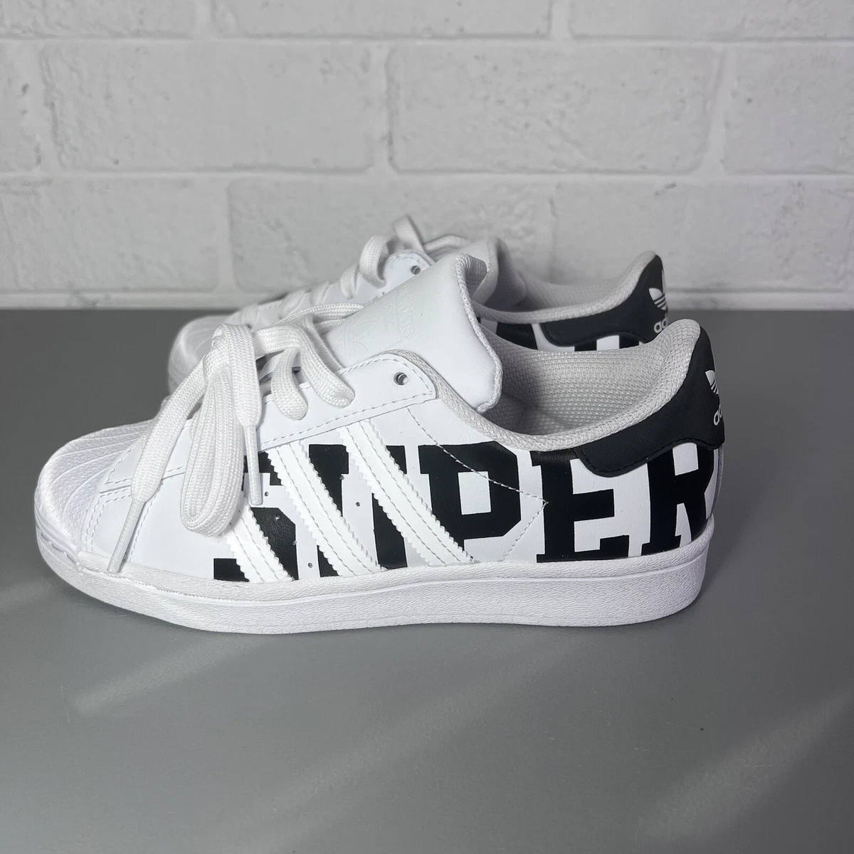 dusin Udfordring skive Mens Size 4 - adidas Superstar XXL Print - Cloud White New | eBay