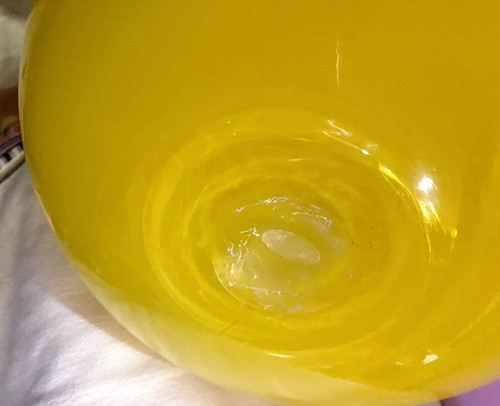 Vase CYAN DESIGN Moonlight Teardrop XL 11 x 11" Opaque/ Transparent Yellows EUC - Picture 13 of 13