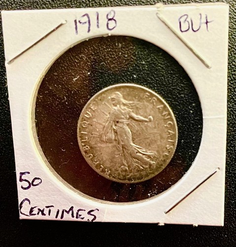 Lot Silver Francs & Centimes 1918-19 Hi grade; Francs 1945-6 XF; 12 Deniers 1792 - Picture 8 of 15
