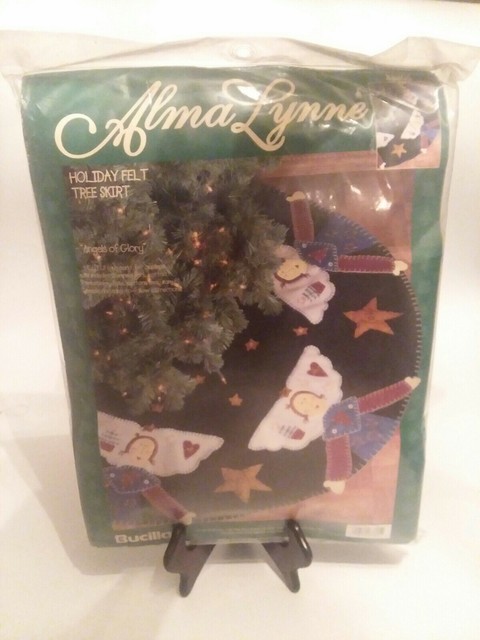 Download New Bucilla Angels Of Glory Christmas Tree Skirt Kit 83805 44 Felt Applique For Sale Online PSD Mockup Templates