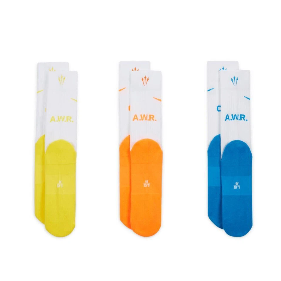 Paquete de 3 calcetines para correr Nike X NOCTA blancos para mujer talla S talla 4-6 DD9240 910 Foto 3 de 4