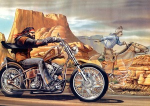 Art Print Poster Canvas David Mann Ghost Rider Ebay