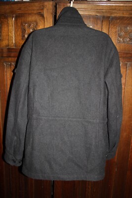 Old Navy wool coat jacket mens M boys L charcoal black military | eBay