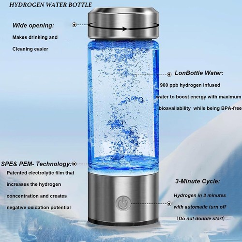 Hydrogen Rich Generator Water Cup Alkaline Ionizer Maker Bottle Anti-Oxidation - Picture 10 of 12