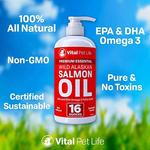 Salmon Oil for Dogs & Cats Fish Oil Omega 3 EPA DHA Liquid Food Supplement 16 oz - Picture 3 of 6