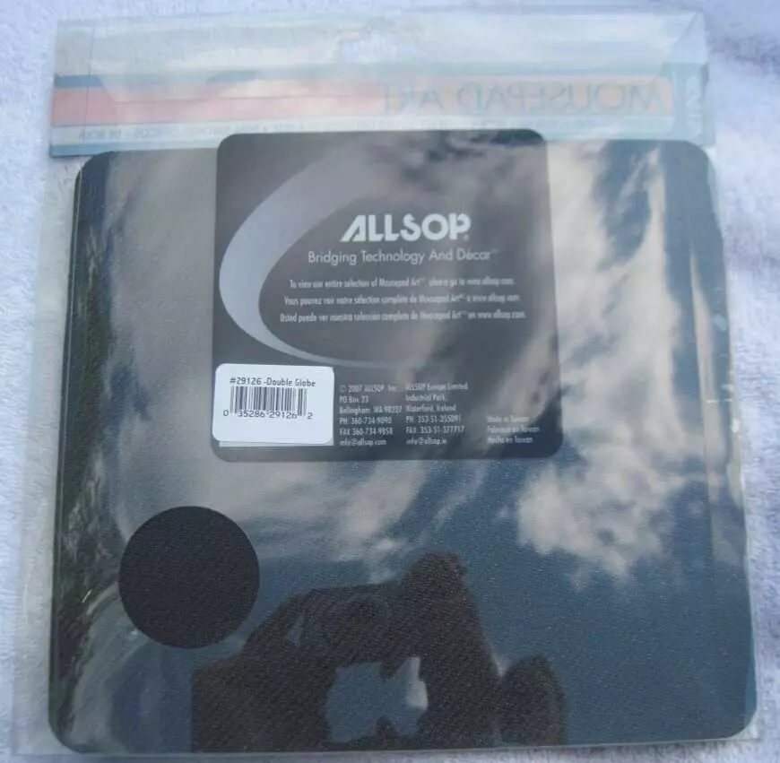 Allsop Double Globe Vintage Map Mousepad Art Optical Rollerball Mice 2007 Office - Image 4 of 4