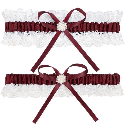 12 Farben Hochzeit Strumpfband Gürtel Set Braut Strumpfbänder für Braut Spitze weiß Übergröße - Bild 74 von 80