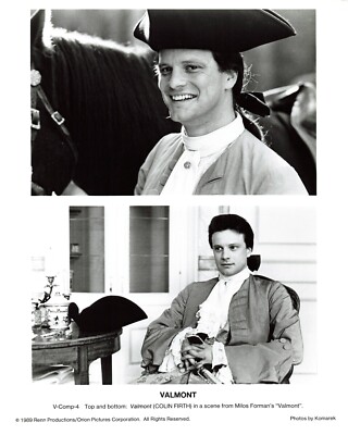 Valmont 1989 Movie Photo 8x10 Colin Firth Press Portrait *P96b