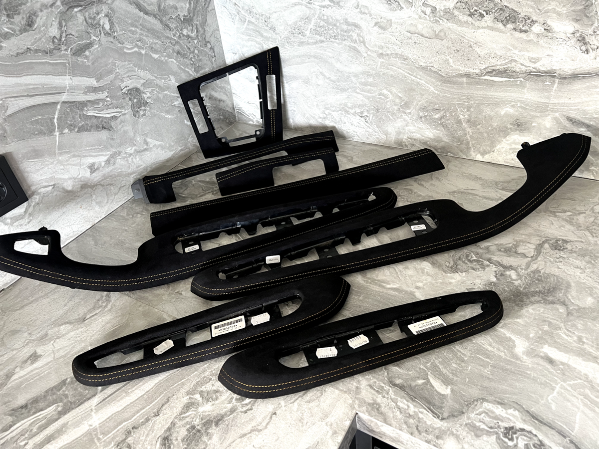 BMW E46 M3 COUPE interior trim set ALCANTARA YELLOW STITCHES LHD