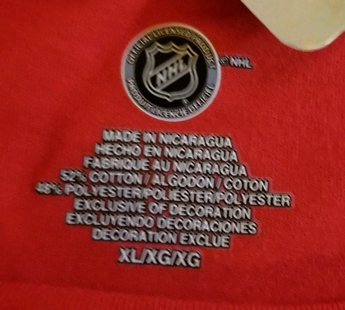 Calgary Flames NHL Hockey Mujer Camisa Manga Corta XL Roja - Love My Flames NUEVA Foto 4 de 4