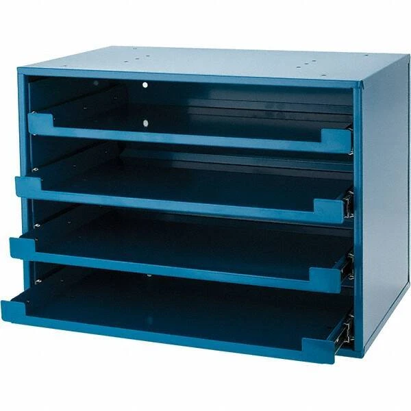 Steel Slide-Drawer Cabinet Frame: 4 Slide-Out Racks, 12.5" D x 20.5" W x 14.6" H - Image 2 of 4