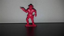 Tim-Mee Cowboy Firing Pistol in Red Plastic 1960s 70mm