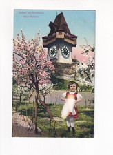 311) GRÜSSE aus GRAZ - Uhrturm und kleines MÄDCHEN in TRACHT - alt selten 1913