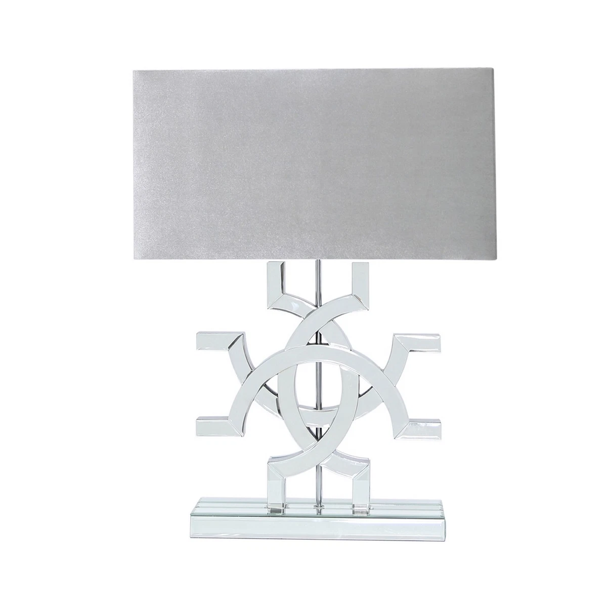 Grey velvet bedside lamp online