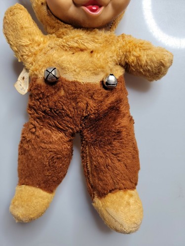 VINTAGE- Rare Gund Creation Sani-Foam Rubber Faced Bear J Swedin, Inc Bells - Picture 5 of 8
