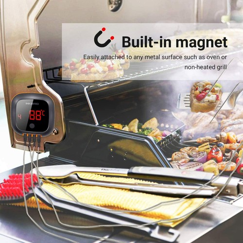 Inkbird Bluetooth BBQ Thermometer Grillthermometer IBT-4XS 4 Sonden Magnet CF DE - Bild 4 von 12