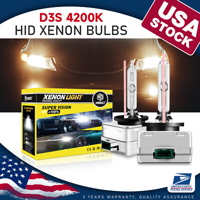 2PCS D3S HID XENON HEADLIGHT BULBS SET 4200K REPLACE FOR 2014-2016 Cadillac CTS