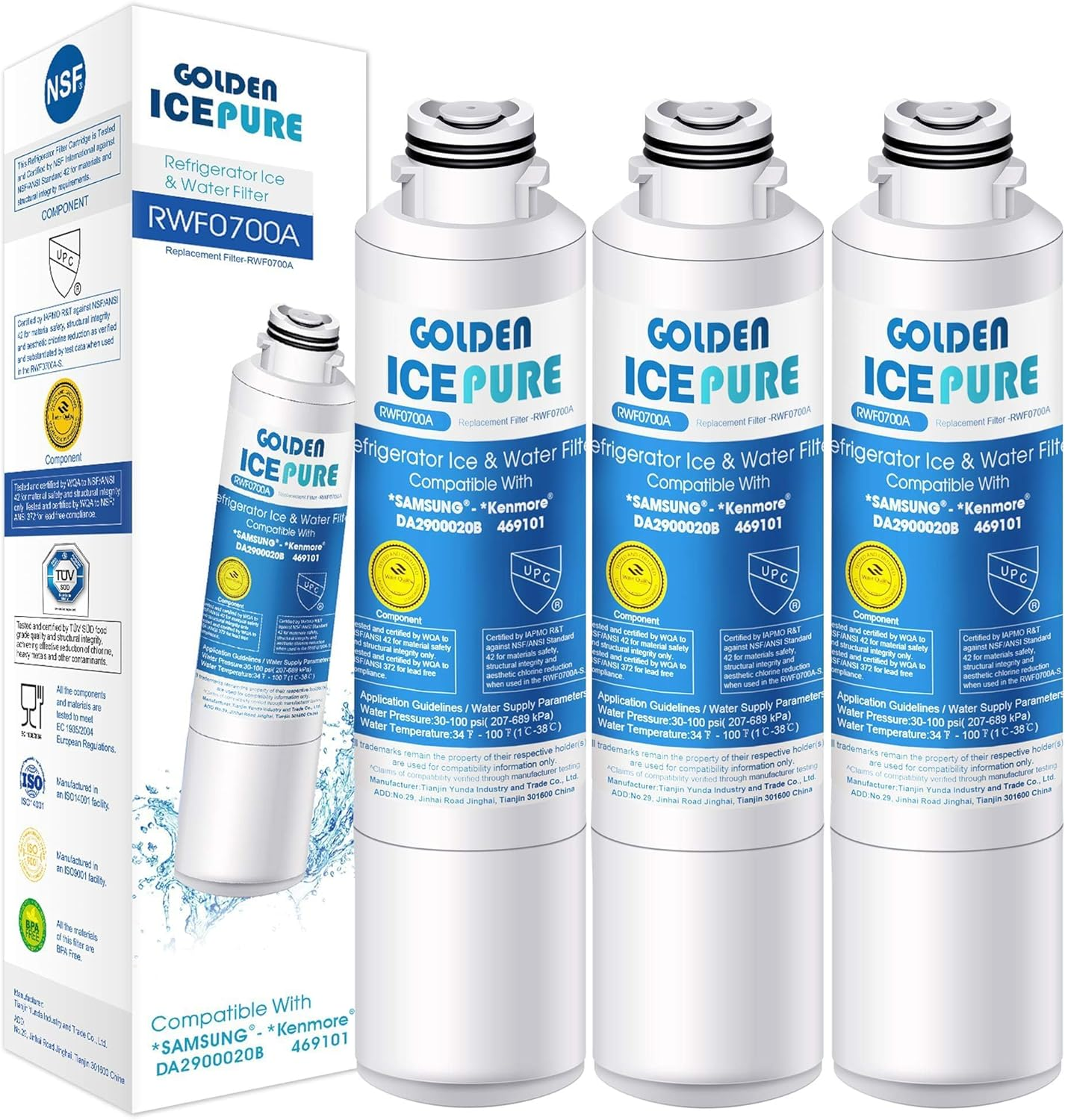 DA29-00020B Refrigerator Water Filter Replacement for Samsung DA29-00020B, DA29-