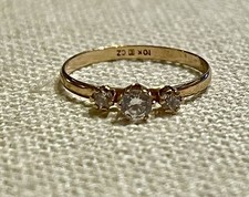10k Yellow Gold CZ Pinky Ring Size 3