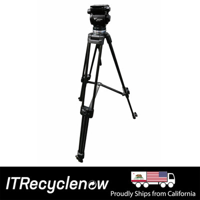 Weifeng WF-717 Fluid Video Tripod w/ Camera Slider for DSLR Cameras & Camcorder