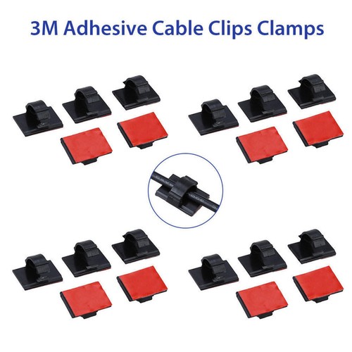 Lot of 20 Self-Adhesive 3M Wire Tie Cable Clamp Clip Holder For Car Dash Camera - Photo 5/15