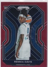 2021 WNBA PRIZM #97 RENNIA DAVIS RED 284/299- MINNESOTA LYNX