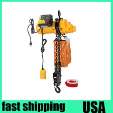 1Ton / 2200 lbs Electric Chain Hoist Single Phase Lifting Crane 10 ft Lift 110v