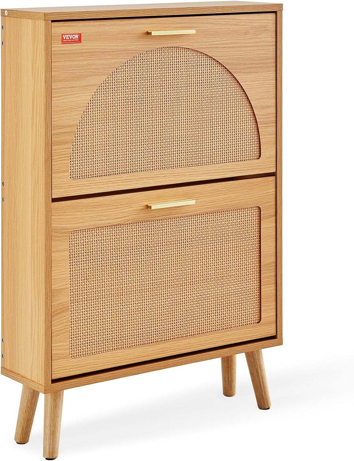 Shoe Cabinet with 2 Flip Drawers, Shoe Storage Cabinet for Entryway, Free