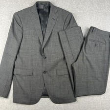 John Varvatos Bedford Suit Coat Blazer Pants Set 38R Mens 31x31 Grey Wool