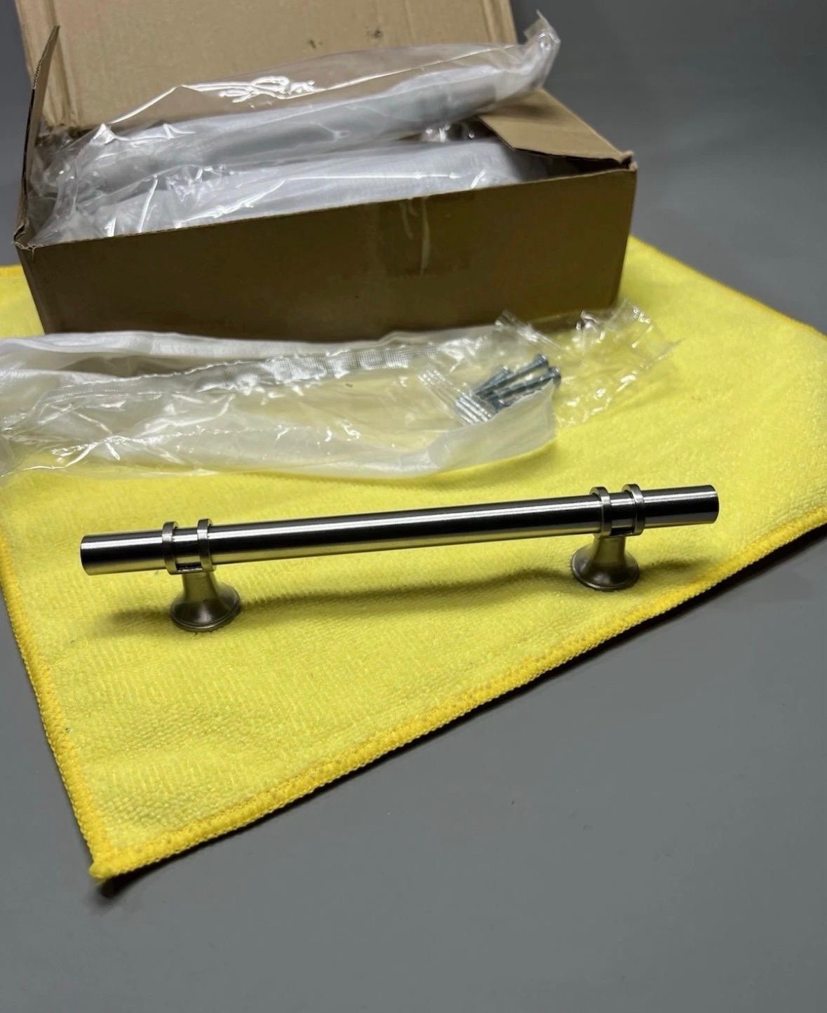 Kitchen Cupboard Handles 128mm Brushed Satin Nickel Drawer Wardrobe Cabinet Pull