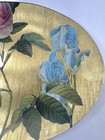Scott Porter Hand Decoupaged Decorative Rose Iris Sm. Plate, EUC — photo 2