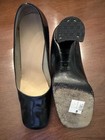 Vintage Prada Womens Square Toe Slip On Heels Black Size EUR 38 — photo 2