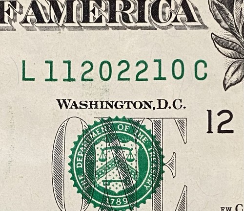 TRUE TRINARY Fancy Serial Number $1 Dollar 0s 1s 2s