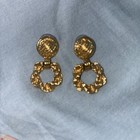 New ListingMonet vintage gold toned dangle earrings. Rope texture design. 80’s style