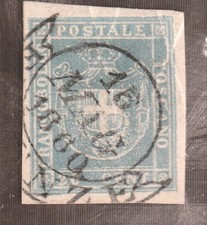 Tuscany Italian States 1860 Used 20 C Sass 20d