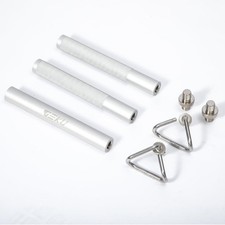 Aluminum Resistance Band Bar, 3-Section Detachable Metal Bar-Enlarged Hooks