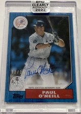 Paul O’Neill 22/25 Auto 2022 Topps Clearly Authentic Baseball Card