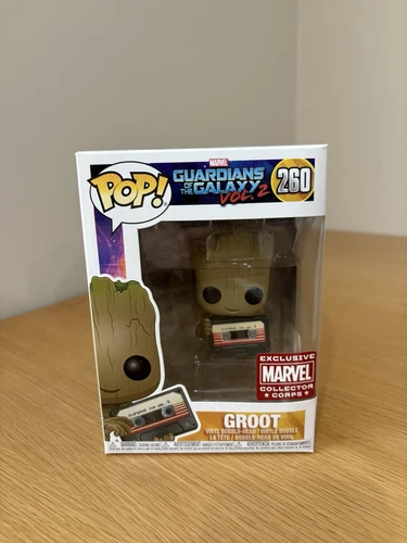 Funko Pop Marvel Guardians of the Galaxy Groot Mixed Tape Collector Corps 260