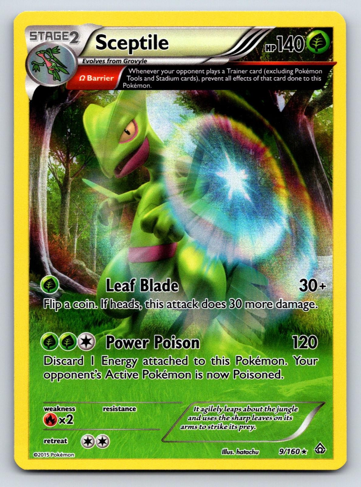 Sceptile 9/160 Holo Rare Primal Clash Pokemon Near Mint