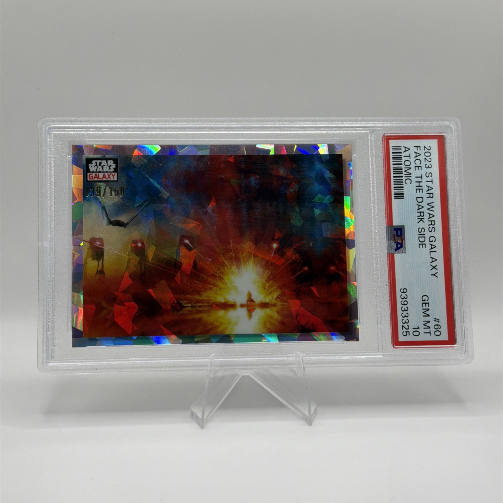 Face the Dark Side 2023 Topps Chrome Star Wars Galaxy Atomic PSA 10 /150 #60