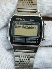 YEMA QUARTZ LCD DIGITAL YEMA - VINTAGE 1980 NON WORKING CONDITION