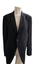 Jil Sander X Uniqlo Men's Blazer Large Black Wool Blend Three Button